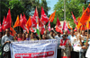 Mangaluru: Trade Union bodies take out rally as part of National Protest Day